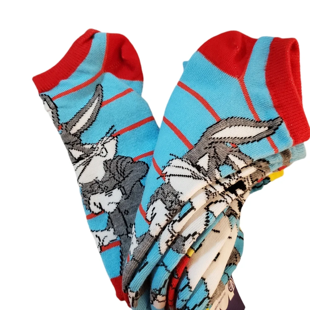 Bugs Bunny Warner Brothers Mix & Match Women's Ankle Socks‎ 5 Pairs New